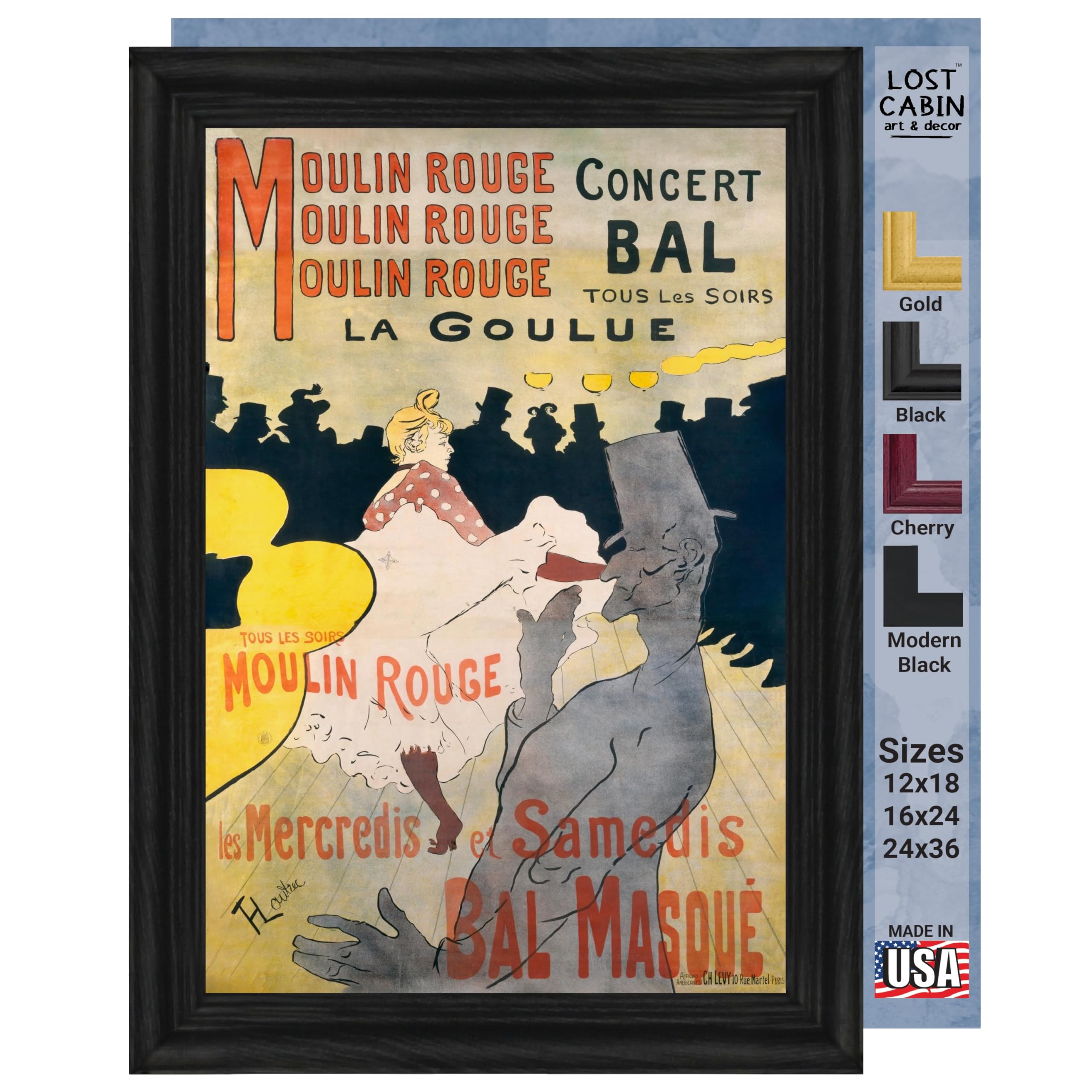 Amazon.com: Lost Cabin Moulin Rouge Concert Bal La Goulue by Henri