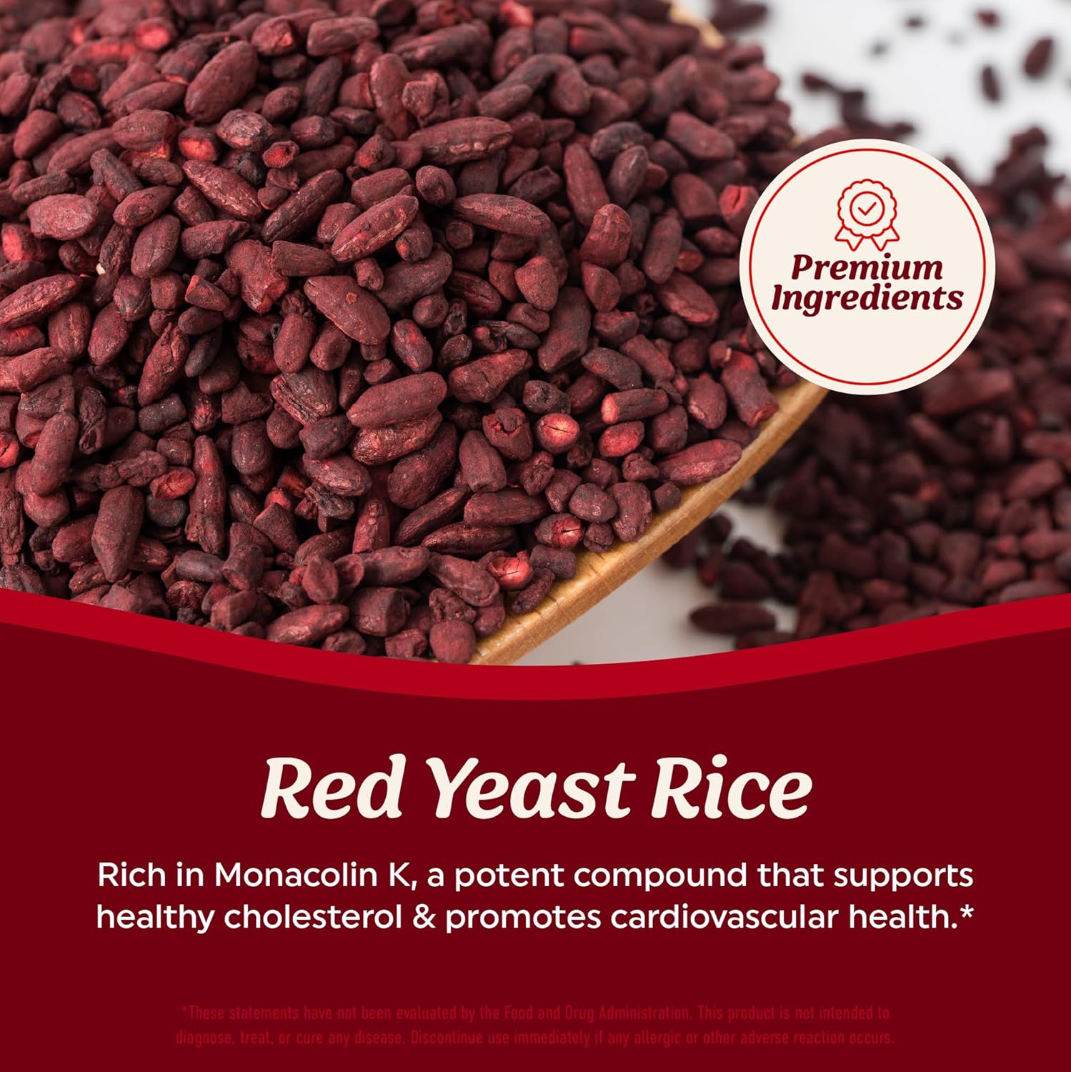 Red Yeast Rice with CoQ10 + Omega 3 for Healthy Cholesterol Support | 1200mg | Heart Health Support | Red Yeast Rice 1200 mg. Capsules | Non-GMO, Gluten-Free | Heart Health Supplements | 90 Ct - Image 3