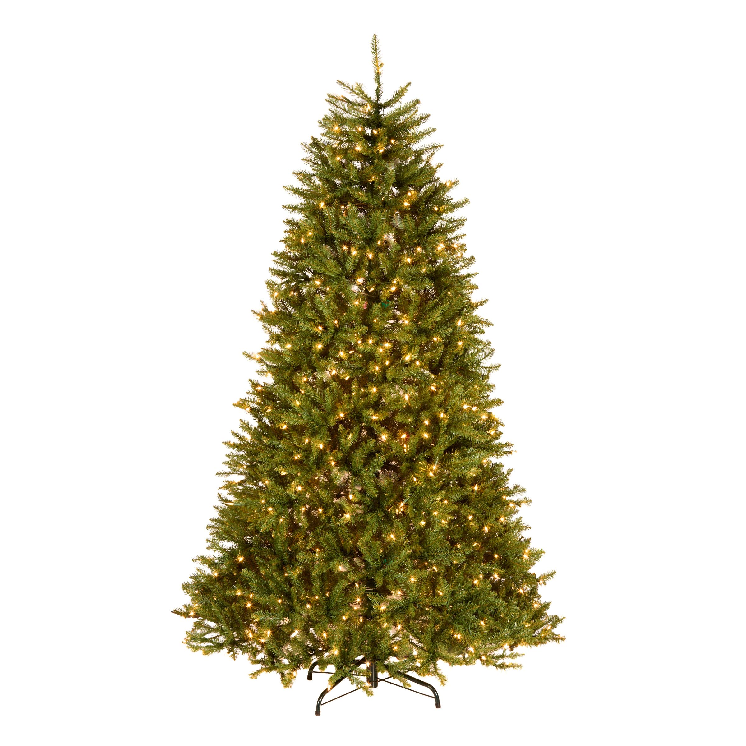 National Tree Company7.5 ft Pre-Lit Dunhill Fir Artificial Christmas Tree, 750 Clear Lights, 2,514 Tips, Includes Stand, Green