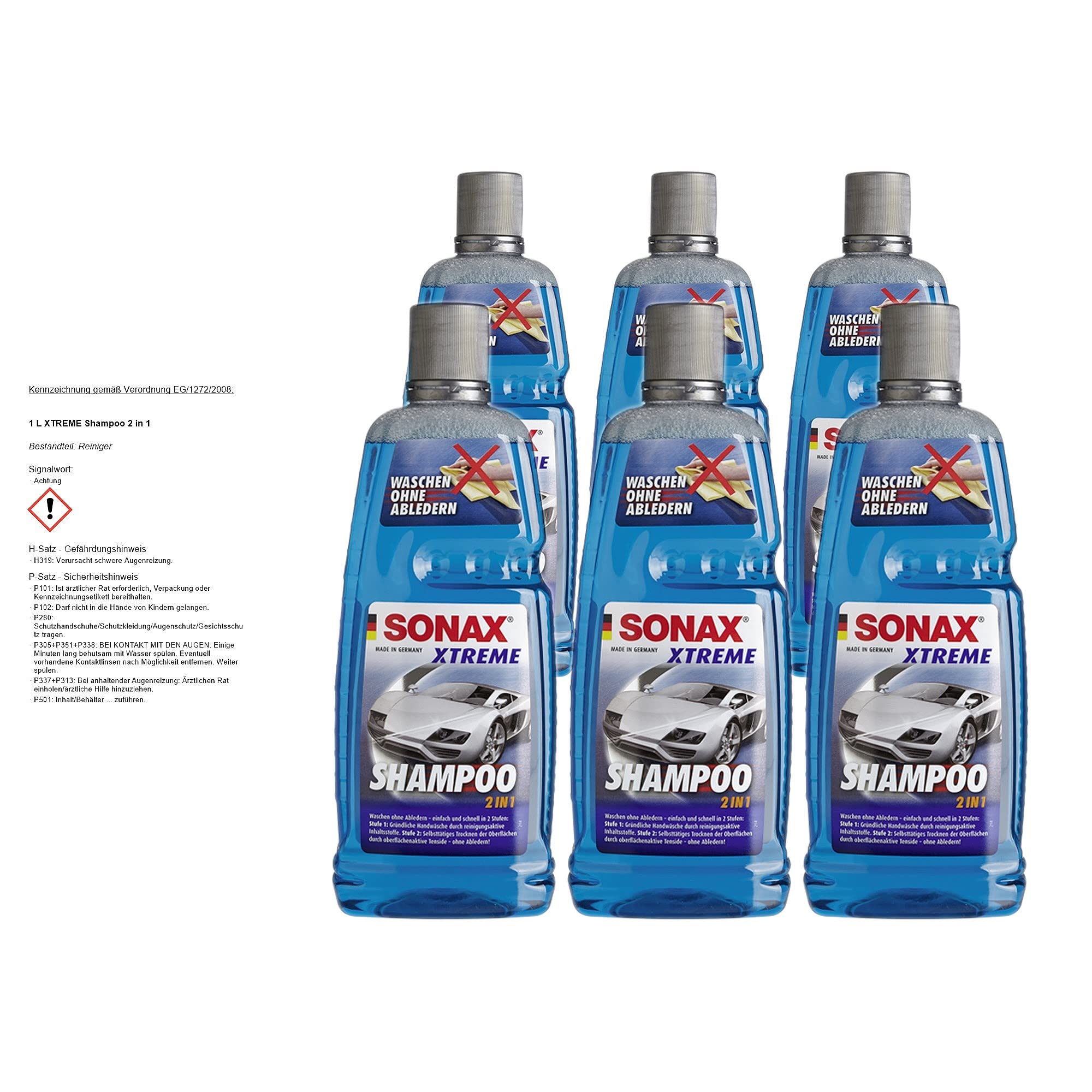 SONAX 6X 02153000 Xtreme Shampoo 2 in 1 AutoReiniger 1L