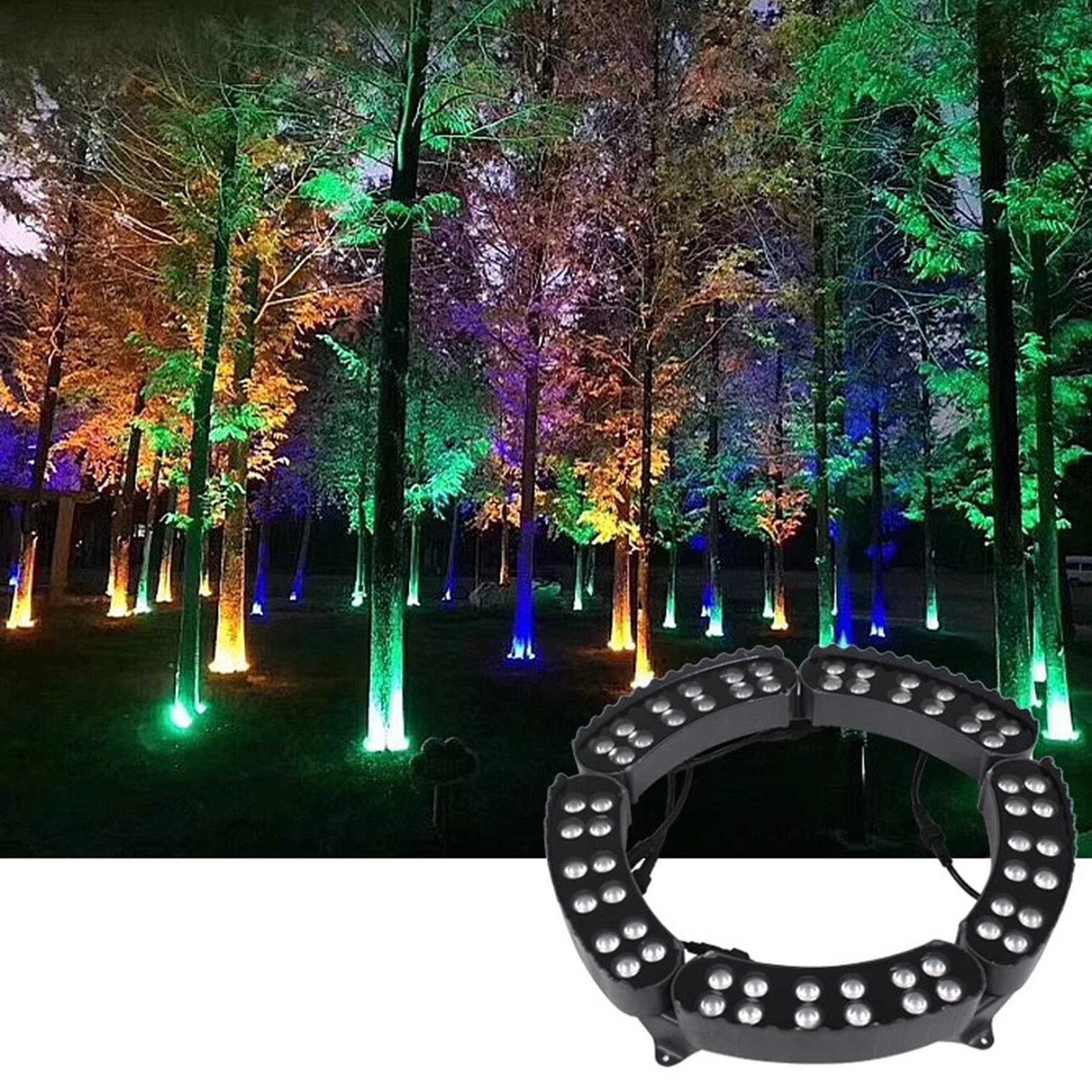Luce per palme da giardino con anello da esterno a LED da prato da 12 W