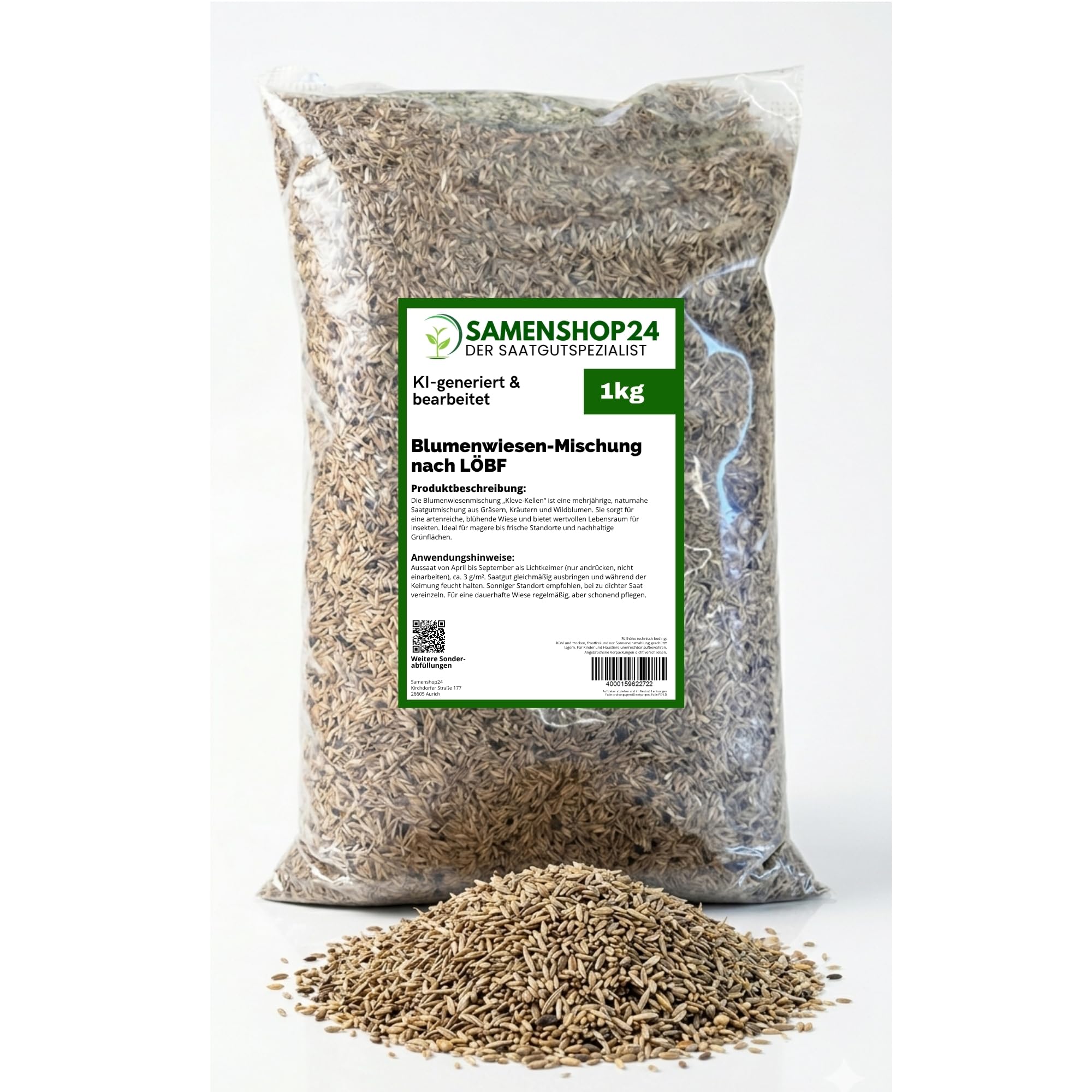 Blumenwiesen-Mischung nach L?BF Kleve-Kellen 1kg