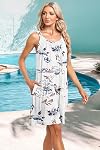 MISFAY Sleeveless Beach Robe de couverture — Couper le cou sans arrière Mini Sundress avec des poches pour femme