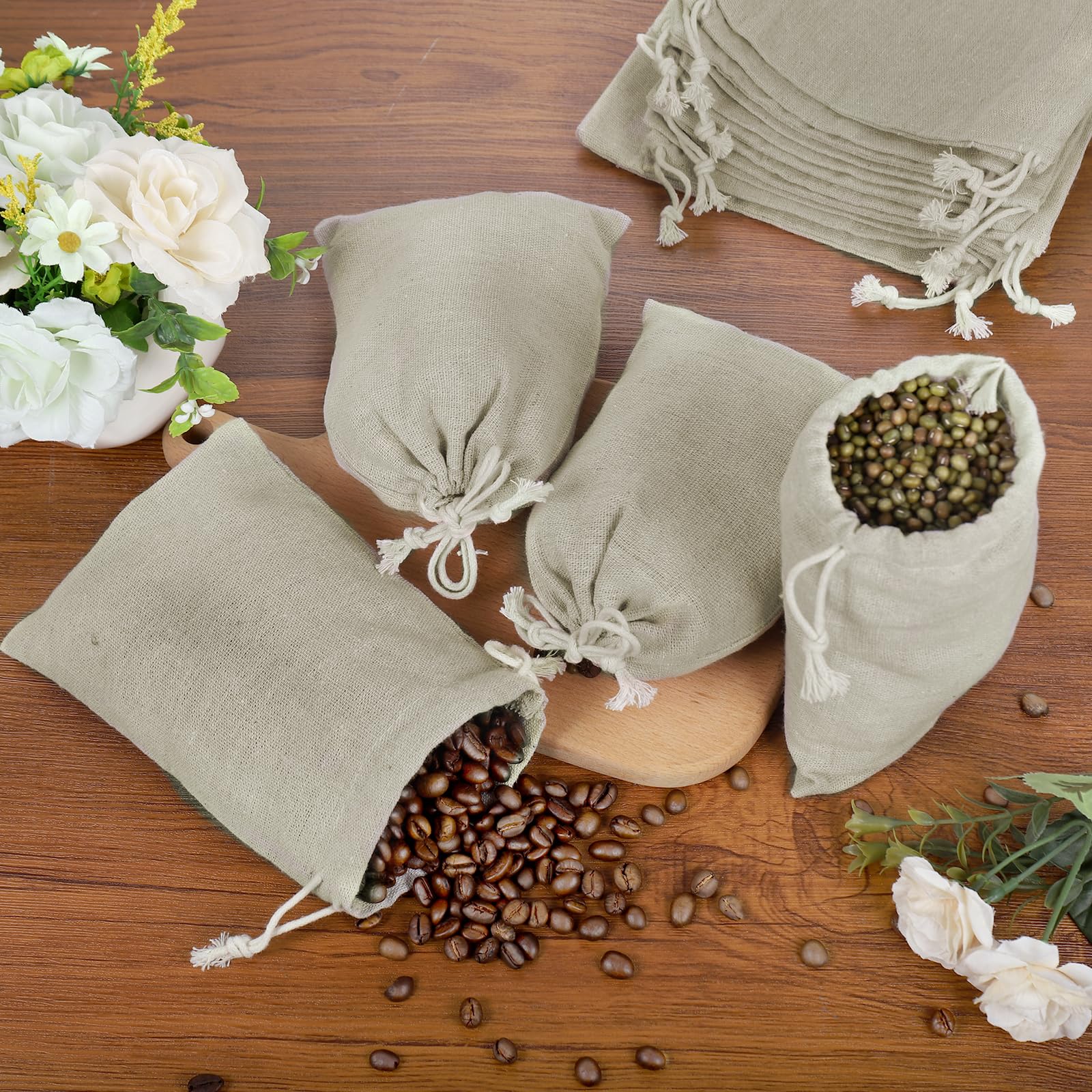 Zocipro Lot De 26 Pochon Tissu Avec Cordon, 13 X 18 Cm Sachet