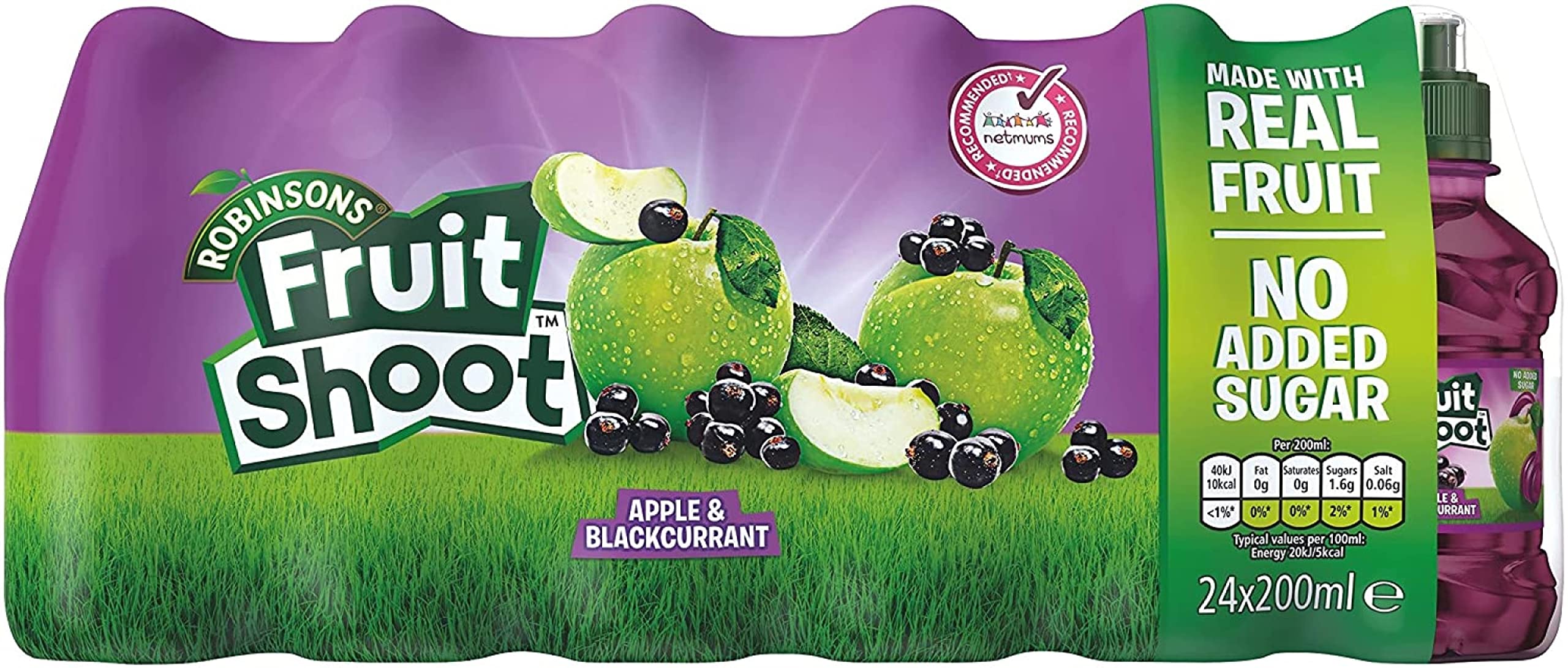 Robinsons Fruit Shoot Fruit Juice No Added Sugar Apple And Blackcurrant 