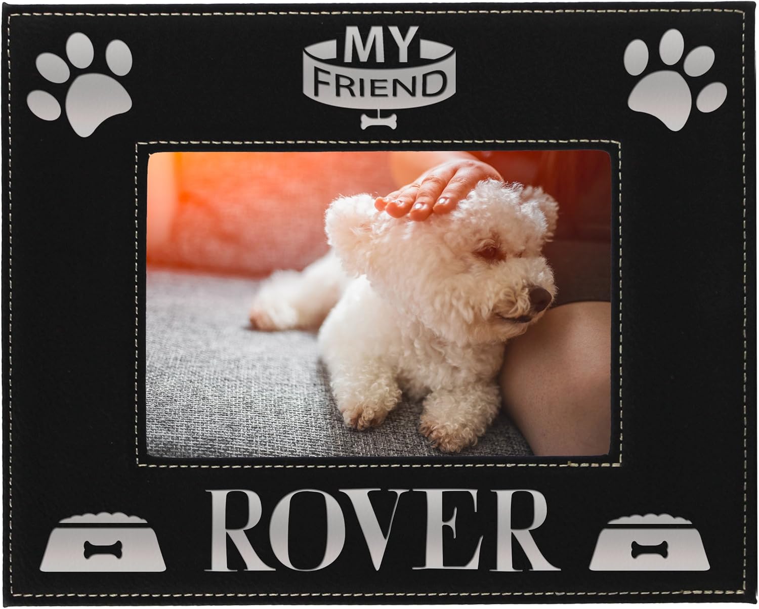 My Personal Memories Personalized Pet Picture Frame - Engraved Dog Cat Photo Frames - Custom Monogrammed (5x7)