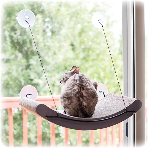 K&H Pet Products EZ Mount - Rascador para gatos con umbral de ventana para gatos, cama para ventana de gato, muebles para gatos, hamaca para ventana