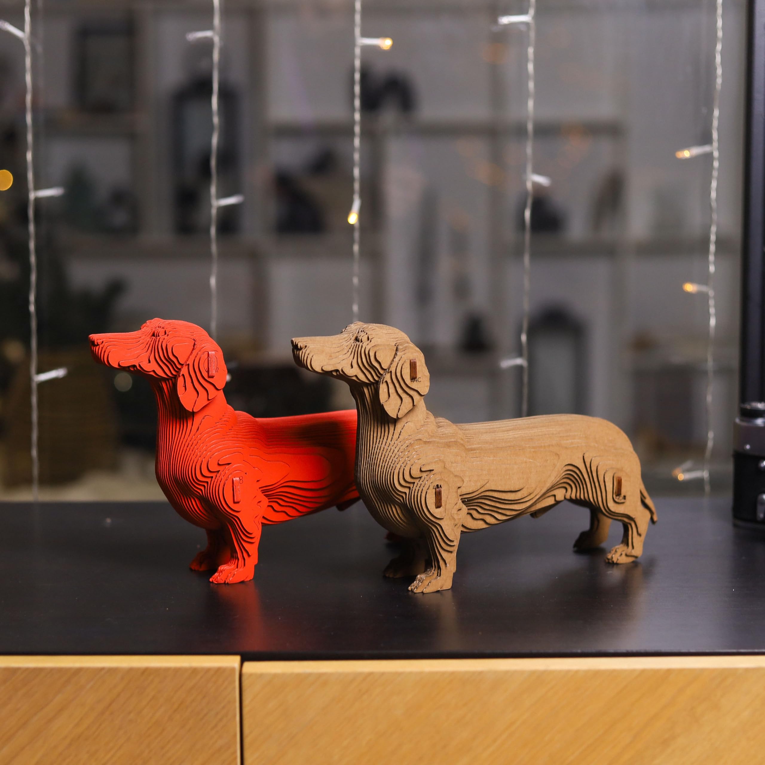 Perro Salchicha Puzzle 3D de Cartón – Maqueta para Montar