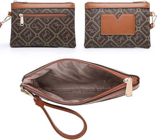 Miniatura 6 de Dasein Bolsos de mano para mujer, monederos con monograma, bolso grande para mujer, bolso de hombro, bolsa de trabajo con asa superior, juego de 2