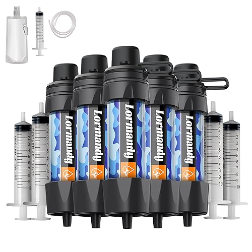 Miniatura 9 de Filtro de agua de paja, sistema de filtración de agua de emergencia personal, purificador de agua, equipo y equipo de supervivencia de emergencia al