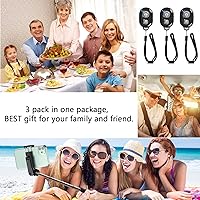 Vista 7 de AOQIYUE - Obturador remoto inalámbrico para teléfonos celulares y tabletas (paquete de 3), control remoto Bluetooth para control de cámara