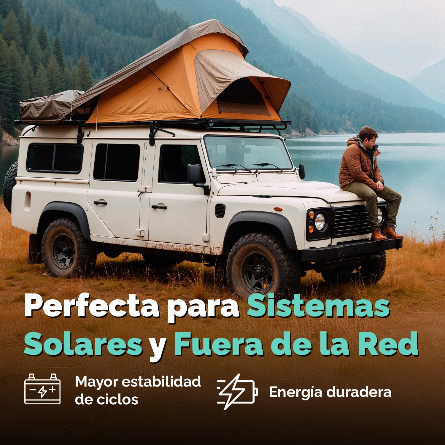 Elektronicx 12 V 80 Ah Batería de Gel – Batería de ciclo profundo sin mantenimiento, ideal para autocaravanas, barcos, aplicaciones solares, camping y sistemas de energía fuera de la red.