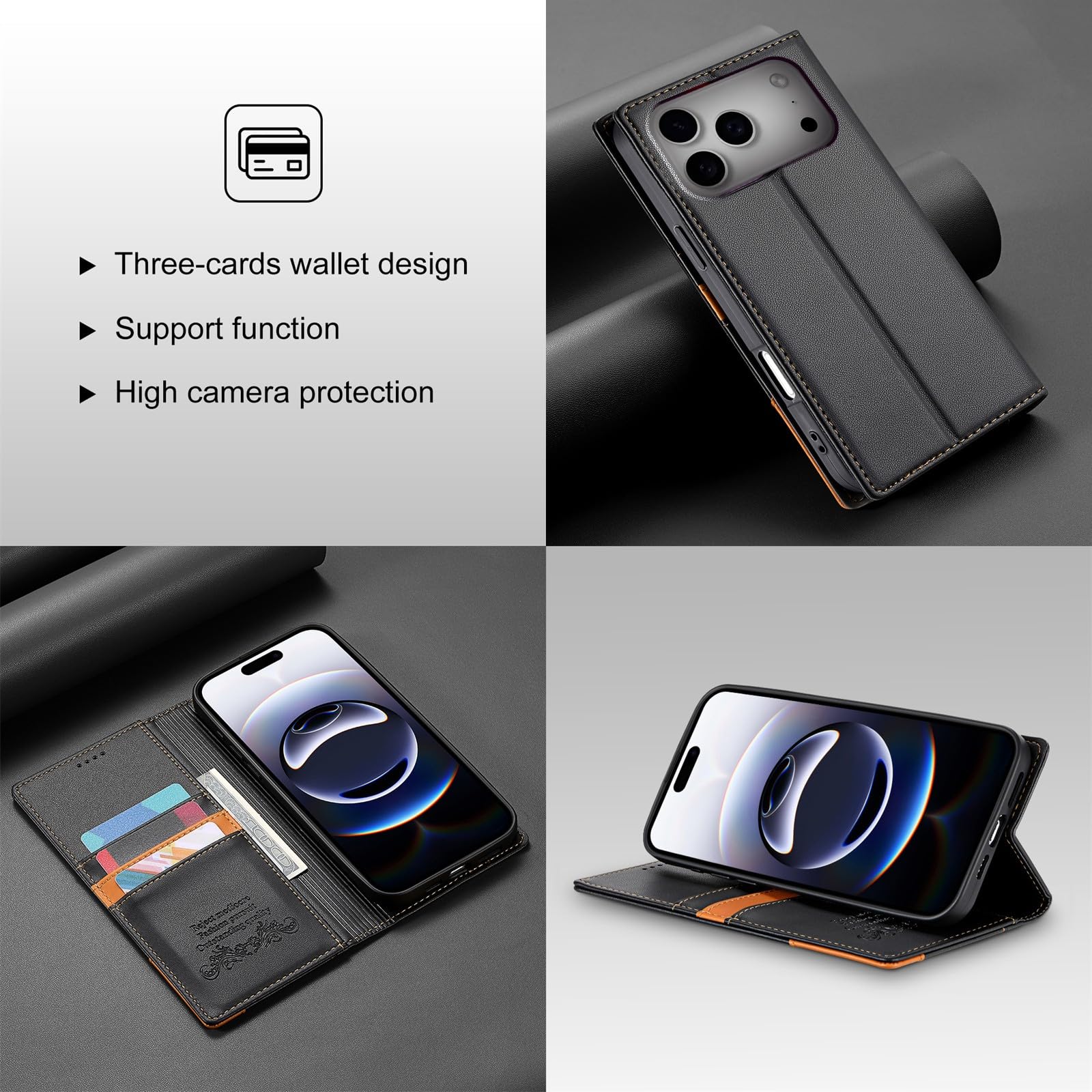 Generic Étui compatible avec Xiaomi Redmi A3 Pro / A4 5G (couleur : bleu) Portefeuille en cuir avec fente pour carte à rabat magnétique