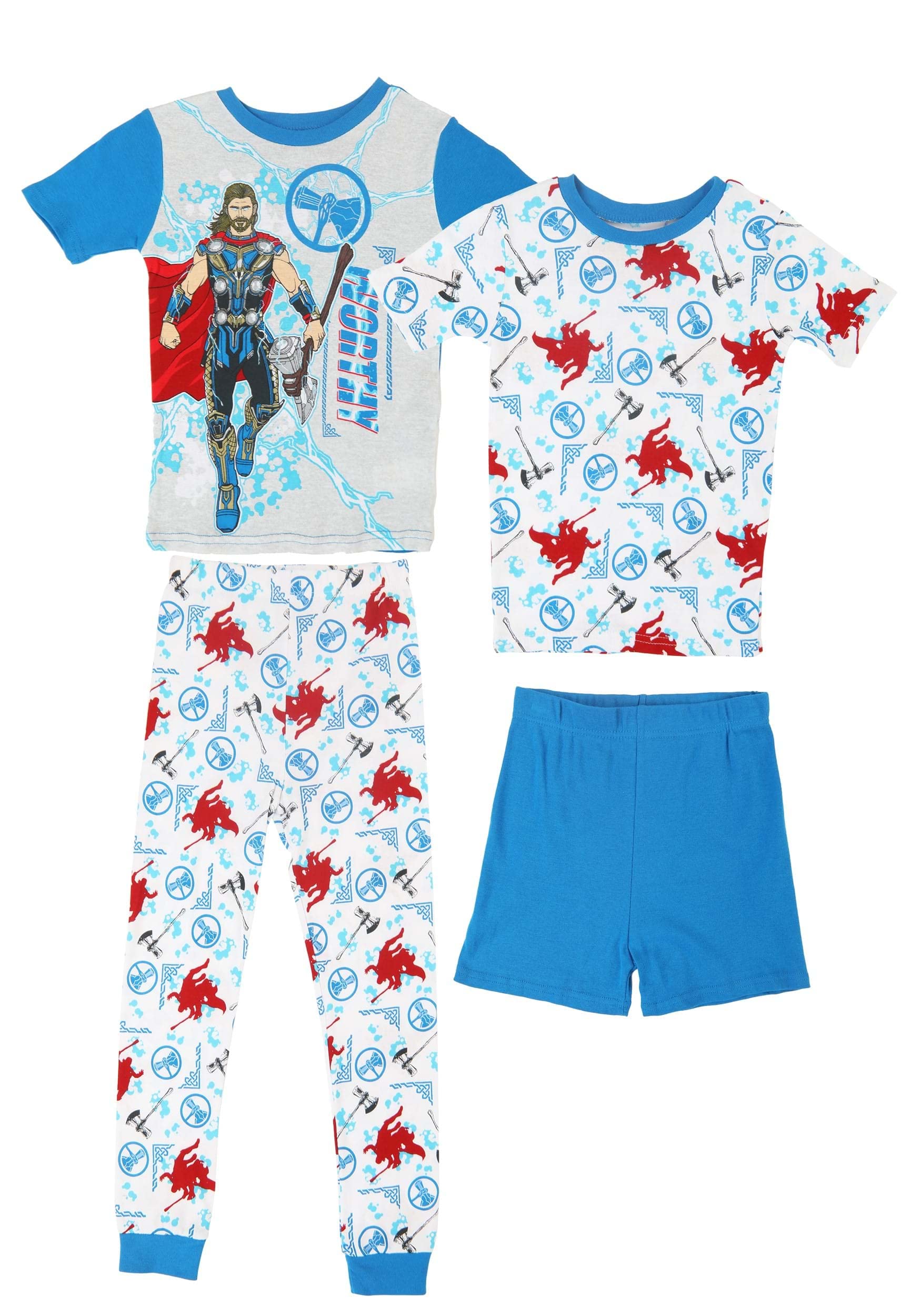 Marvel 4-teiliges Schlafanzug-Set für Jungen aus Baumwolle