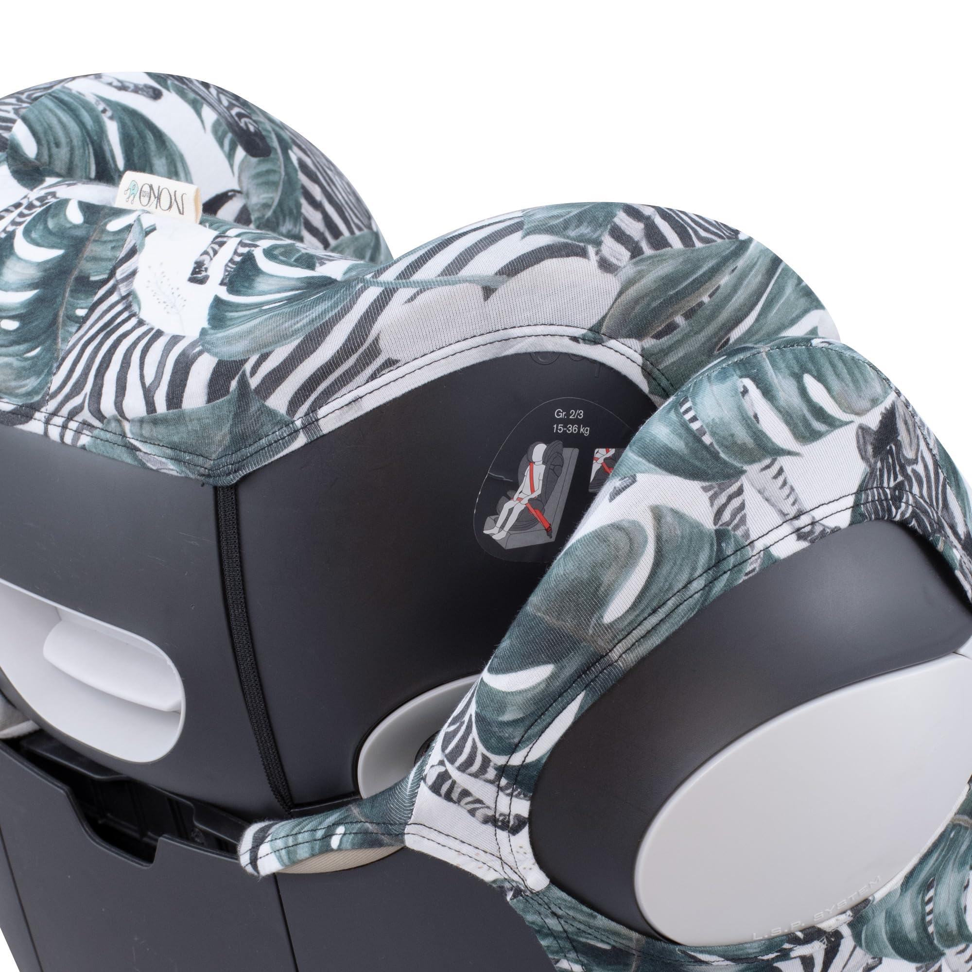 JYOKO KIDS Fodera per seggiolino auto in cotone compatibile con Cybex Pallas M - S Fix y Pallas B - Fix (Zebra)