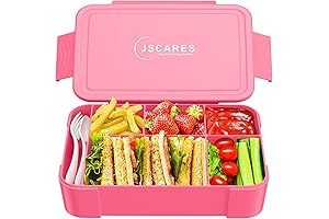 Toddler Lunch Box for Airplane, Leakproof Bento Snack Box for Kids with 6 Compartments