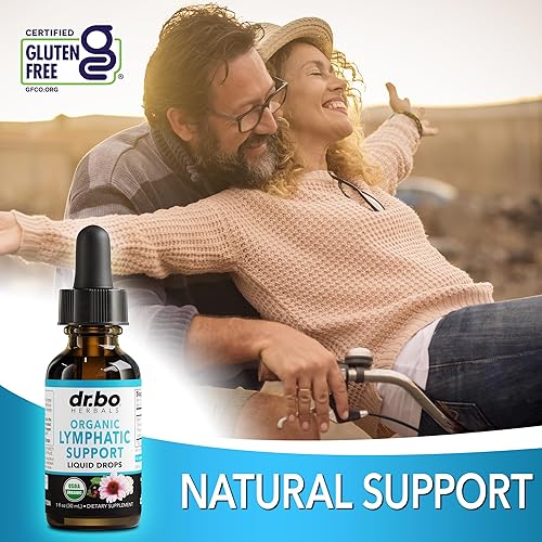 Vista 5 de Suplementos de drenaje linfático, gotas líquidas de apoyo linfático orgánico, limpieza con equinácea para suplemento de apoyo del sistema linfático