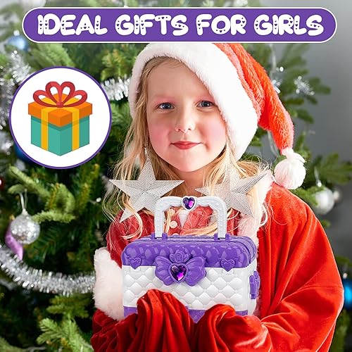 Miniatura 7 de Flybay Kit de maquillaje para niños para niñas, juguetes de maquillaje lavables para niñas, kit de maquillaje real para niñas pequeñas para niños de