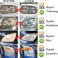 Vista 4 de 200ML Líquido de Restauración de Faros, Líquido de Reparación de Faros de Coche, Botella de Recarga de Kit de Reparación y Pulido de Faros