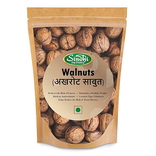 Sindhi Dry Fruits Whole Inshell Walnuts, Akhrot Sabut, No Oil Smell