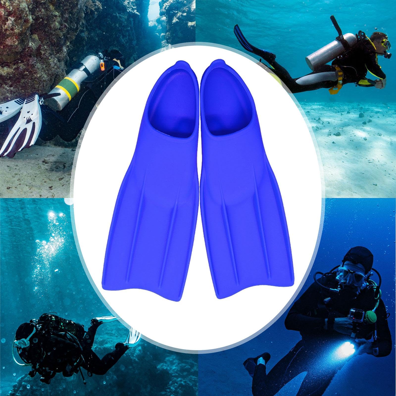 Aletas de Buceo Profesionales Fins de Silicona Ligeras Resistentes de Fáciles de Poner Antideslizantes Adecuadas para Submarinismo Piscina Snorkel Dep