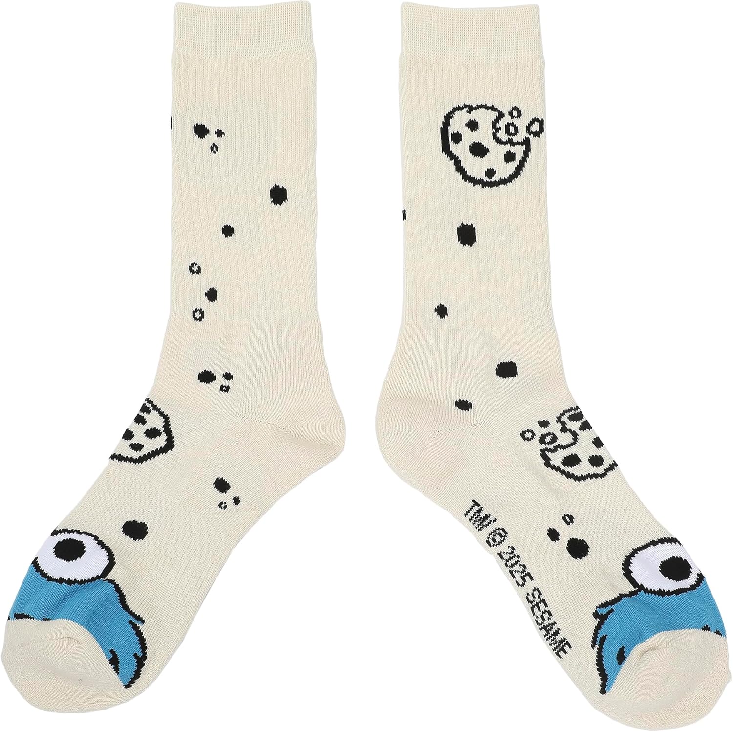 Bioworld Sesame Street Cookie Monster Men's 3-Pair Pack Athletic Crew Socks - Image 4