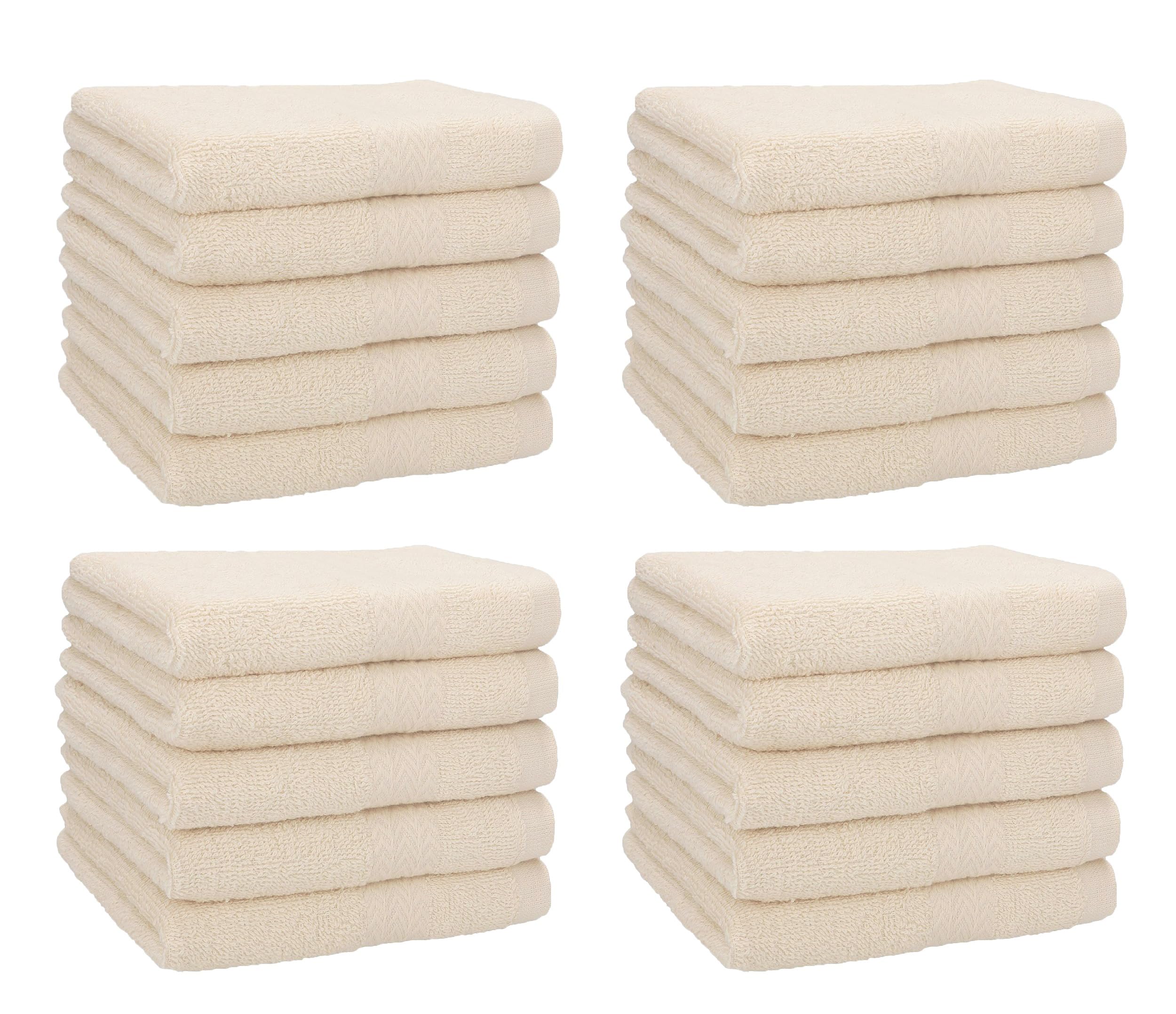 Betz 20 Stück Premium Seifetücher- Seiftuch - Handtücher-Set - Händehandtücher - 30 x 30cm Farbe Sand