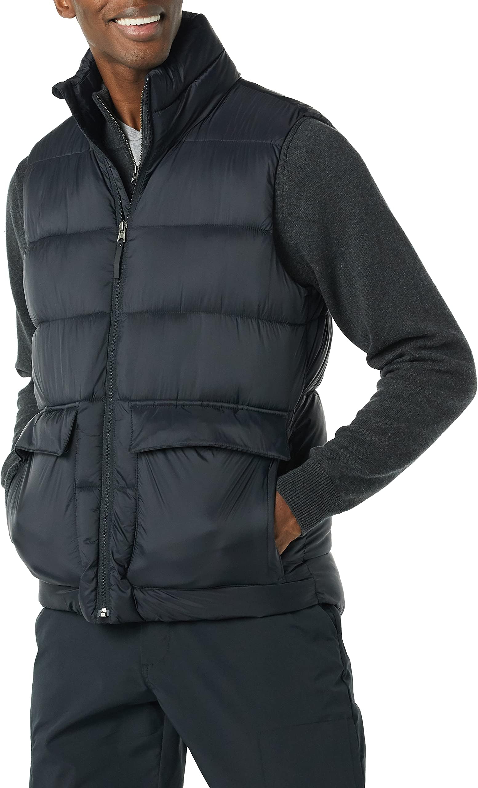 Amazon EssentialsMen's Water-Resistant Sherpa-Lined Puffer Vest