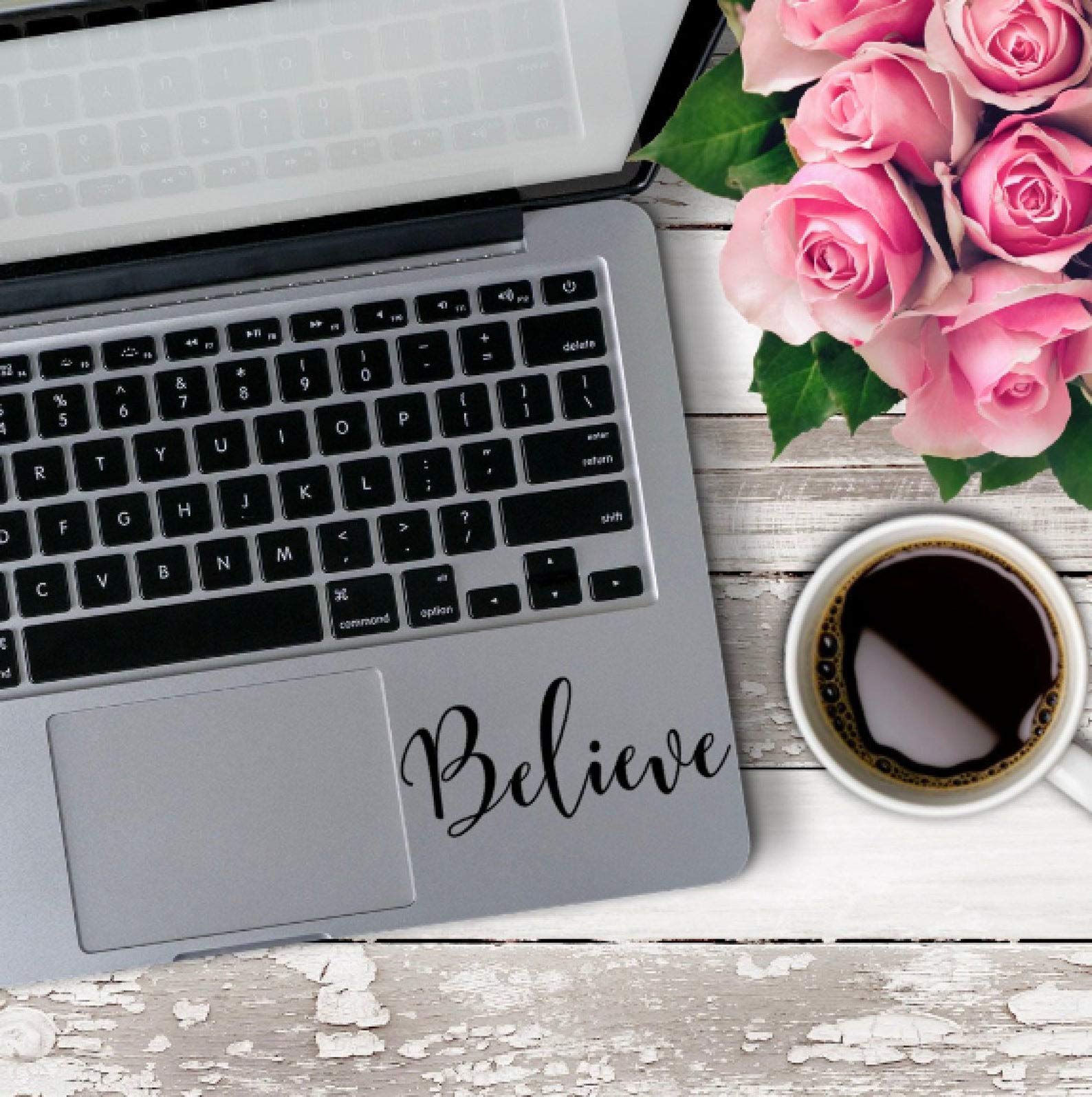 ISEE 360® Believe Symbol Trackpad Laptop Motivational Inspiring Sticker Vinyl Decal Accessories Skin for 13 inch and 15 inch Laptops (Black) (B08616CZJC) Amazon Price History, Amazon Price Tracker