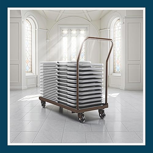 Miniatura 11 de OEF Furnishings Silla plegable Dolly. Almacena y transporta sillas de 17.75 a 18.75 pulgadas de ancho por 19.75 a 20.75 pulgadas de largo. (Combina