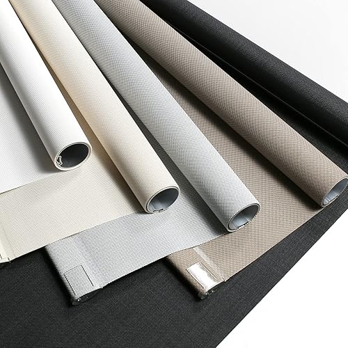 Miniatura 9 de Persilux Persianas solares para ventanas con protección UV (36 pulgadas de ancho x 72 pulgadas de alto, negro) persianas enrollables