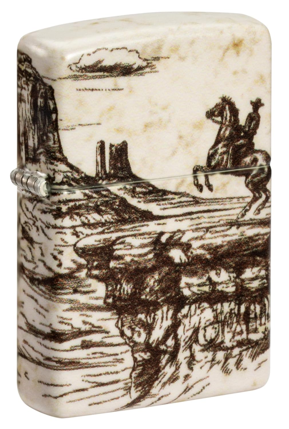 Zippo Wild West Scene Design 540 Color Windproof Pocket Lighter, Without Fuel and Gas Zippo Wild West Scene Design 540 Color Windproof Pocket Lighter, Without Fuel and Gas