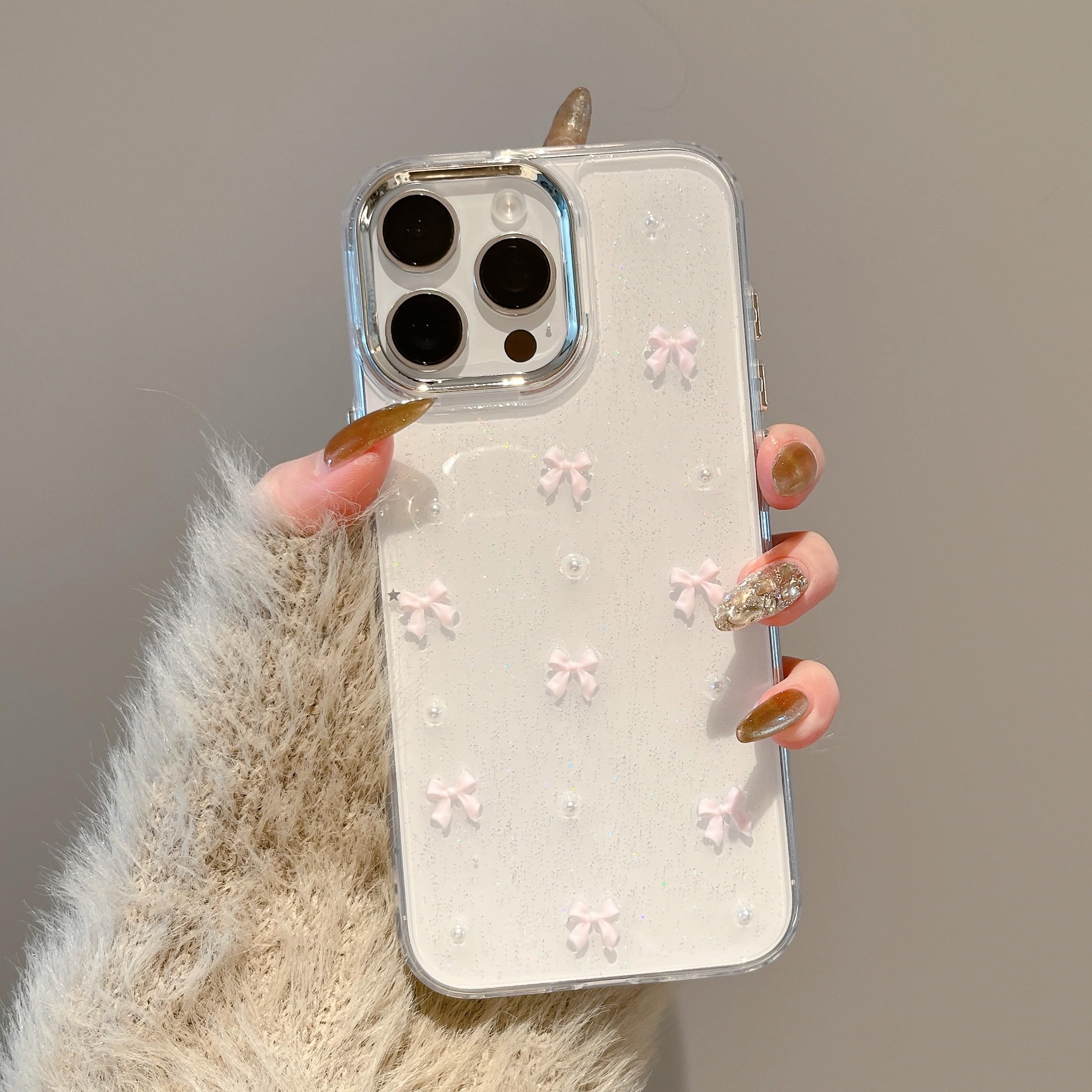 Amazon.co.jp: QLTYPRI iPhone 15 Pro 用 ケース クリア ピンク ミニ