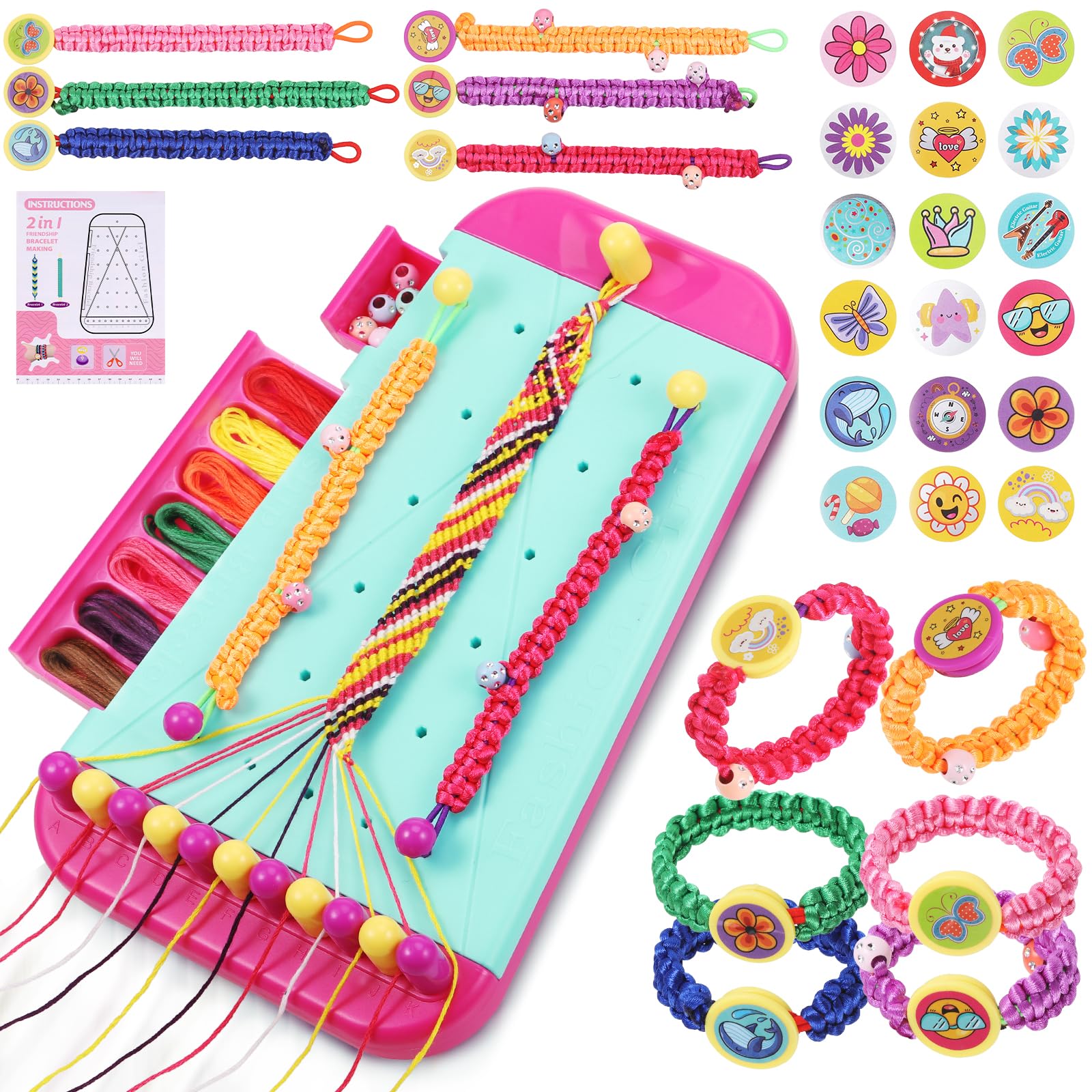 Kit Bracelet Fille,Kit D'artisanat De Bracelet D'amitié, Contient Pour