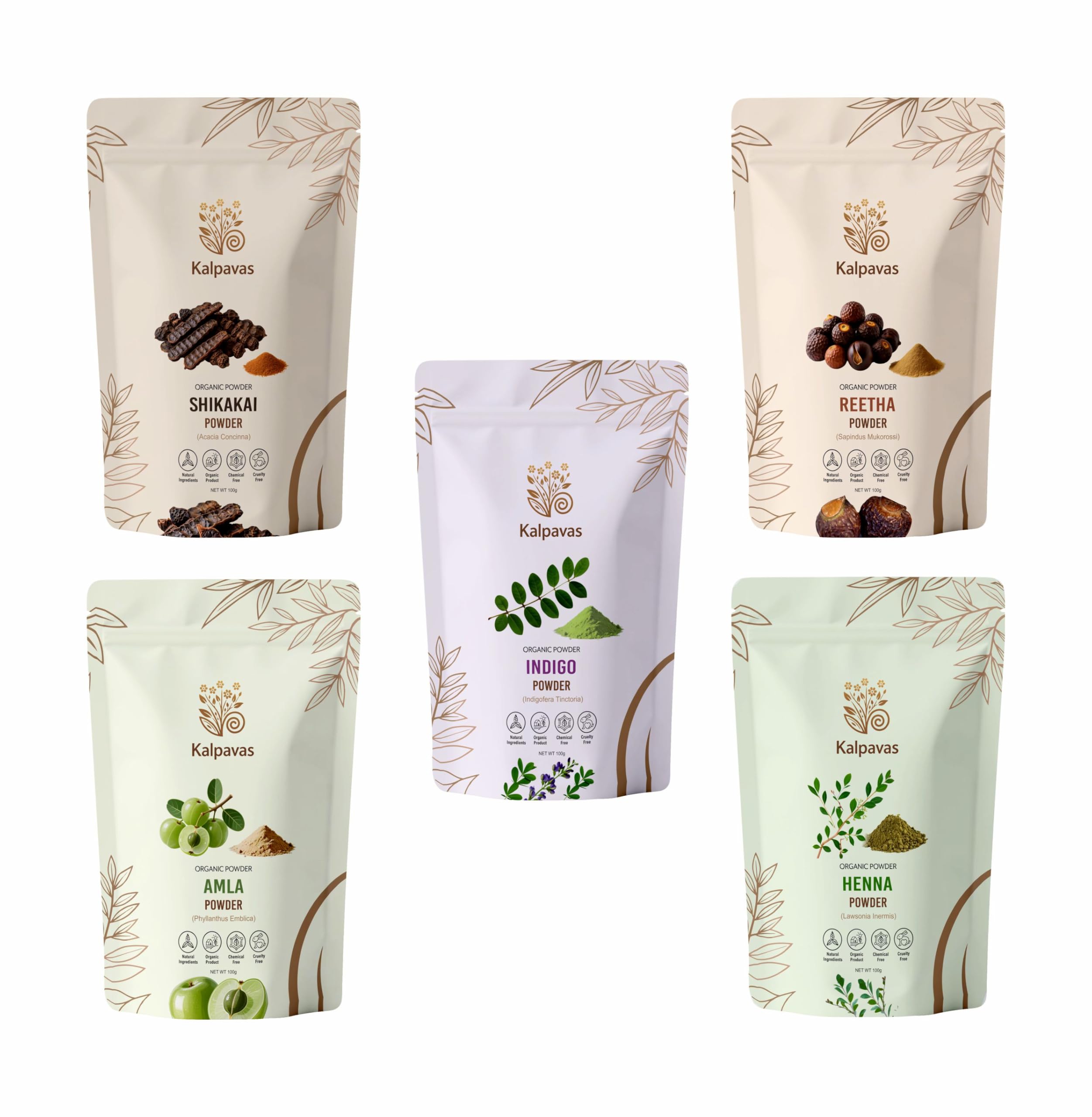 Natural Hair Care Combo – Henna, Indigo, Amla, Reetha & Shikakai Powder | 100% Pure Herbal Hair Colour & Care Pack | Chemical Free | 500gm-picture-24