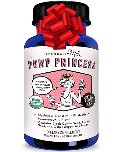 Legendairy Milk Pump Princess Lactation Supplement - Breastfeeding Supplements for Milk Supply Increase and Milkflow - Organic Black Cumin, Fennel and Dill Seeds, Fenugreek Free - 60 Capsules