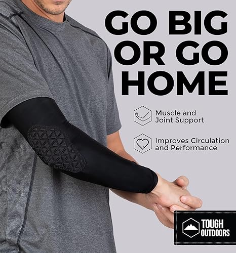 Miniatura 5 de Tough Outdoors Padded Arm Sleeve - Padded Elbow Sleeve, Basketball Arm Sleeve - Volleyball Elbow Sleeve, Football Arm Pad