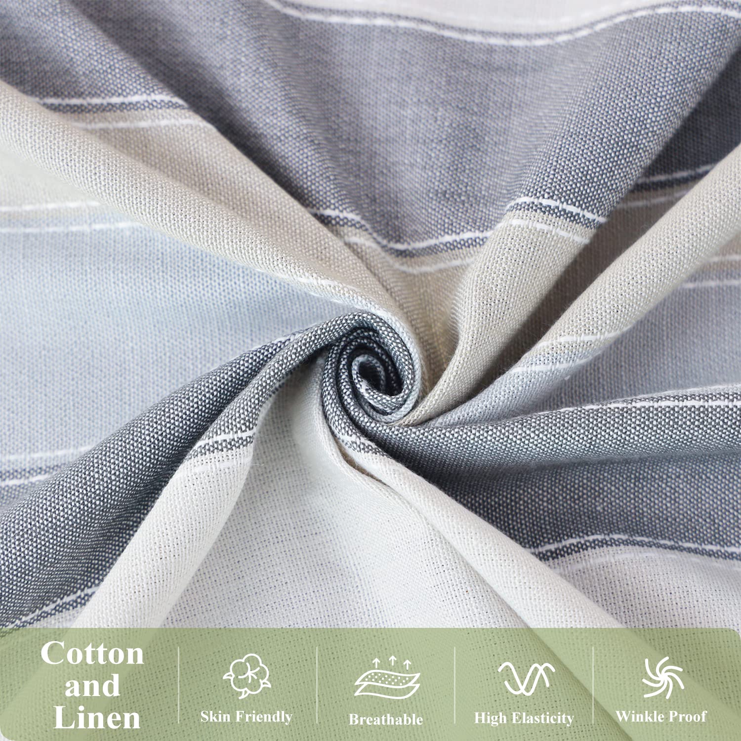 SUNBEAUTY Tovaglia Cotone Rettangolare 140x220 Tovaglie Rettangolari Antimacchia Lino Tavolo Copritavolo Cucina Decorazione per Tavola da Pranzo