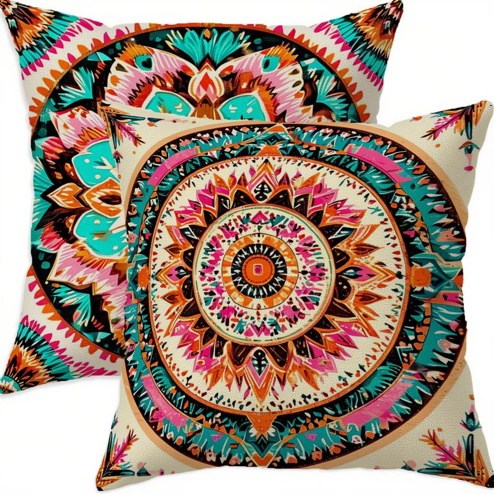 Housse de coussin 65x65 imperméable contre les taches taie rose