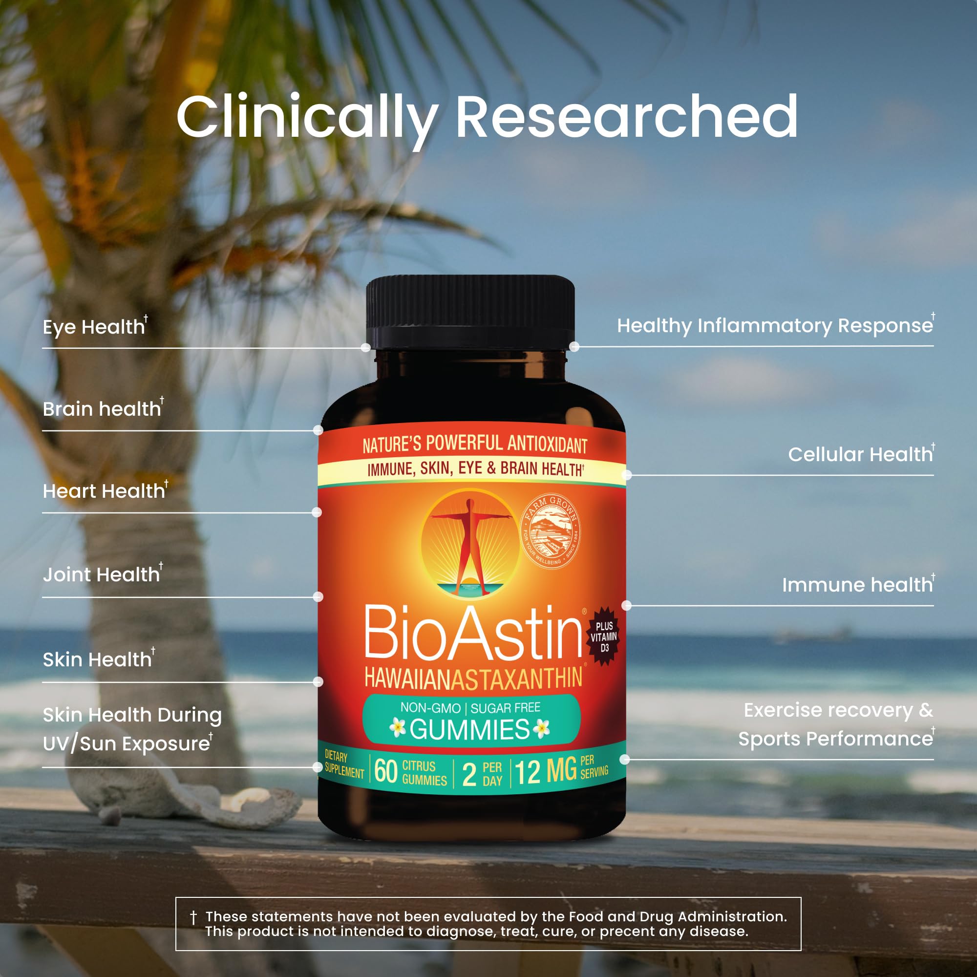 Nutrex Hawaii Vegan BioAstin Hawaiian Astaxanthin, 12mg, 60 Gummies — Amazon image 3