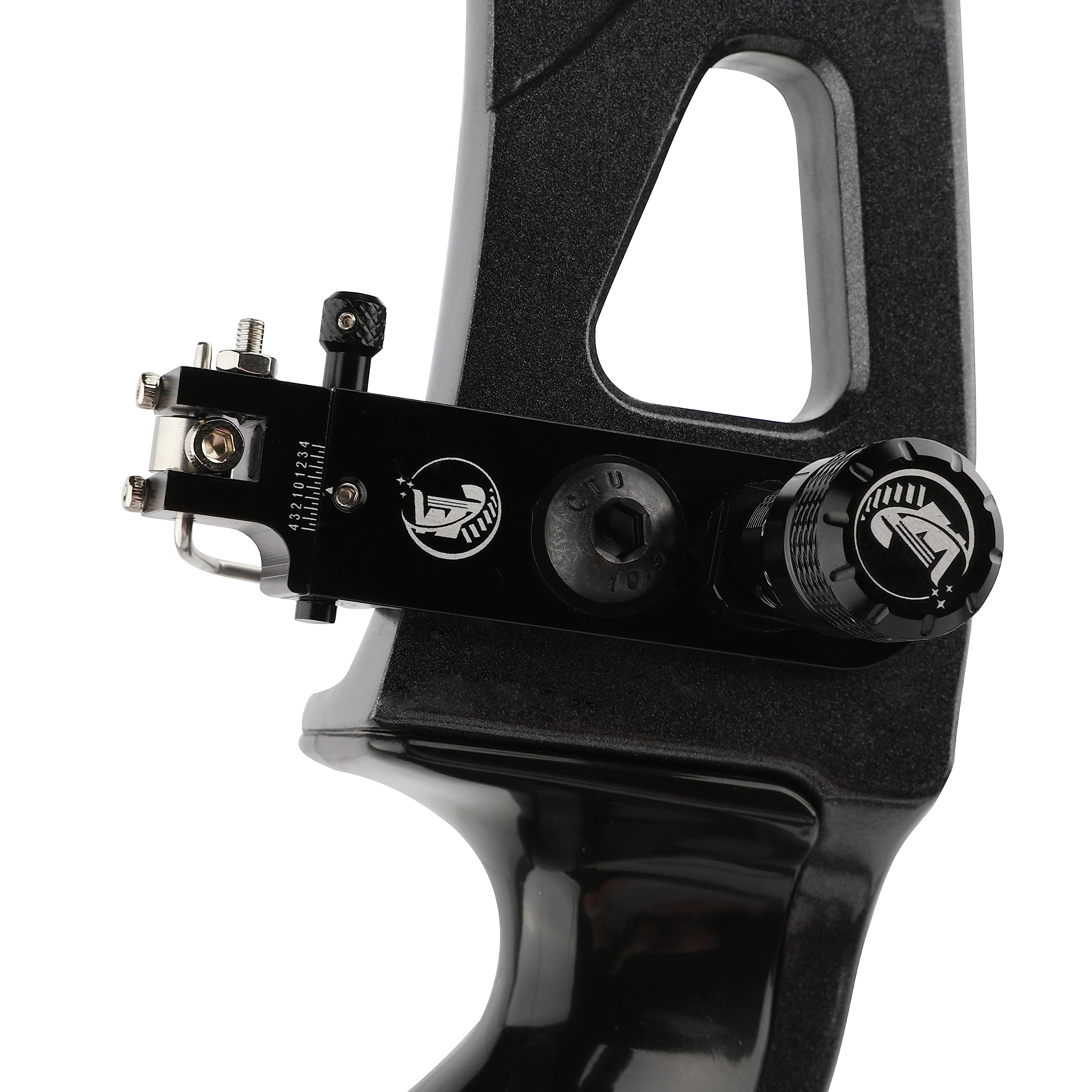 wolfman Tir à l'arc Repose-Flèche Magnétique Arc Recourbé Support de Flèche Ajustable en Aluminium Antichoc équipement de Tir à l'arc Accessoire pour Arc Recurve Droitier