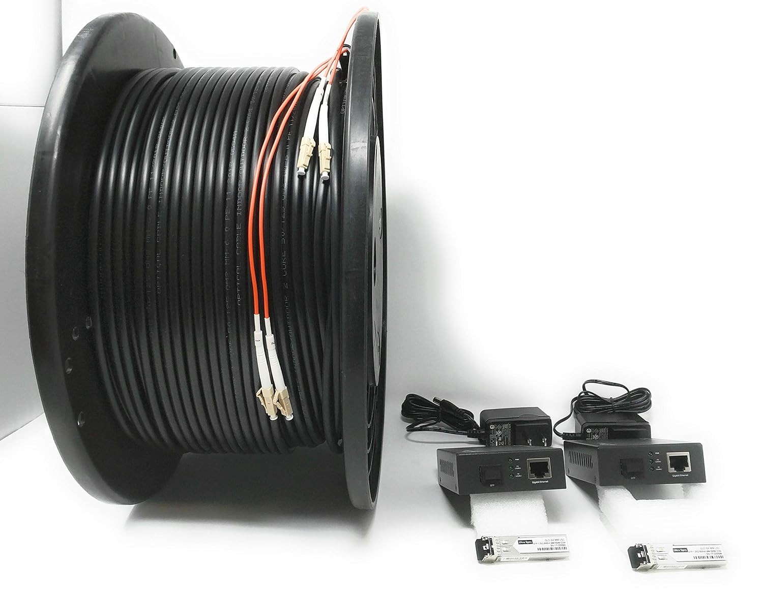 RiteAV - CAT 6/ Cat5e Extension Kit, Over 300ft (300M Outdoor Rated Fiber Cable Included)