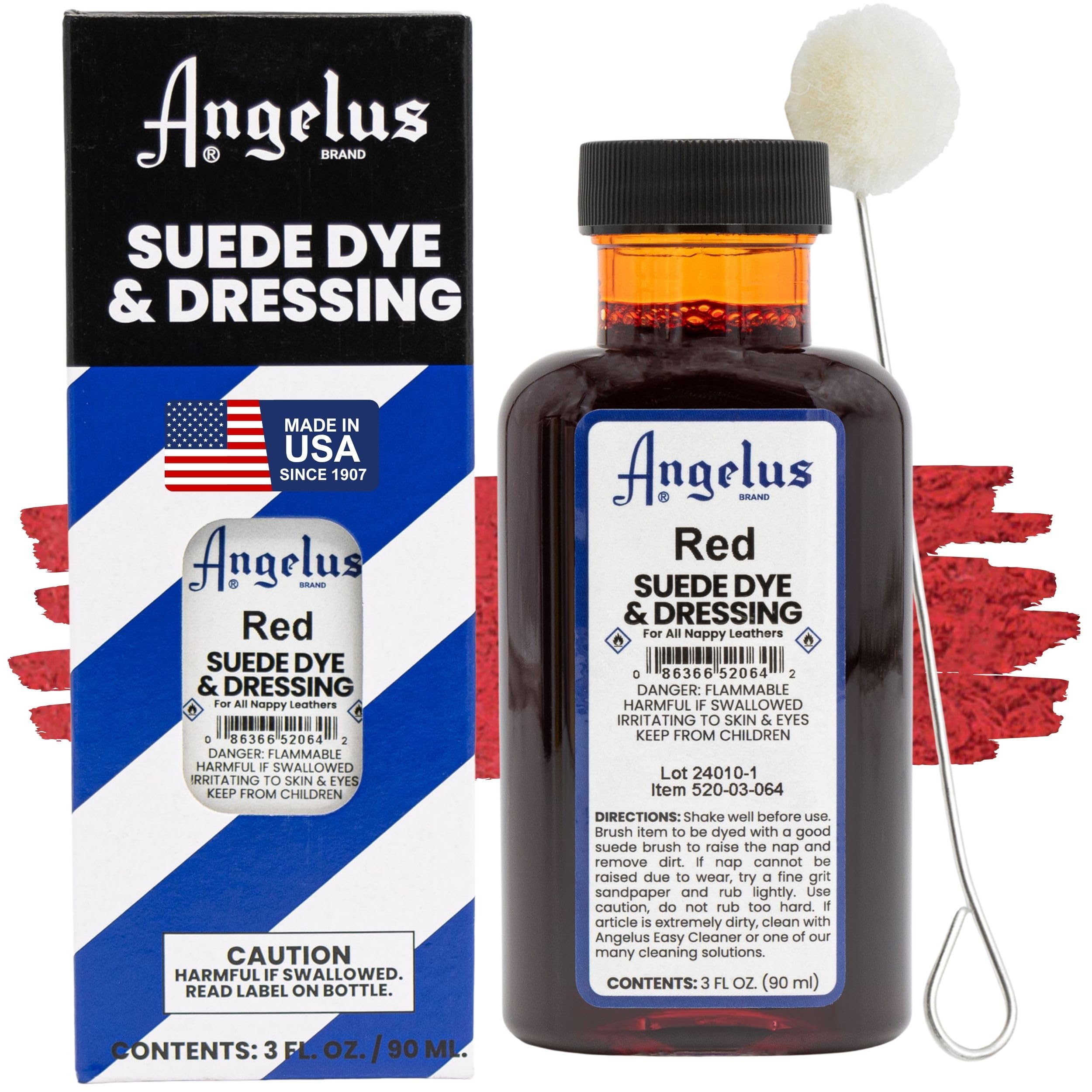 Angelus Suede Dye Red