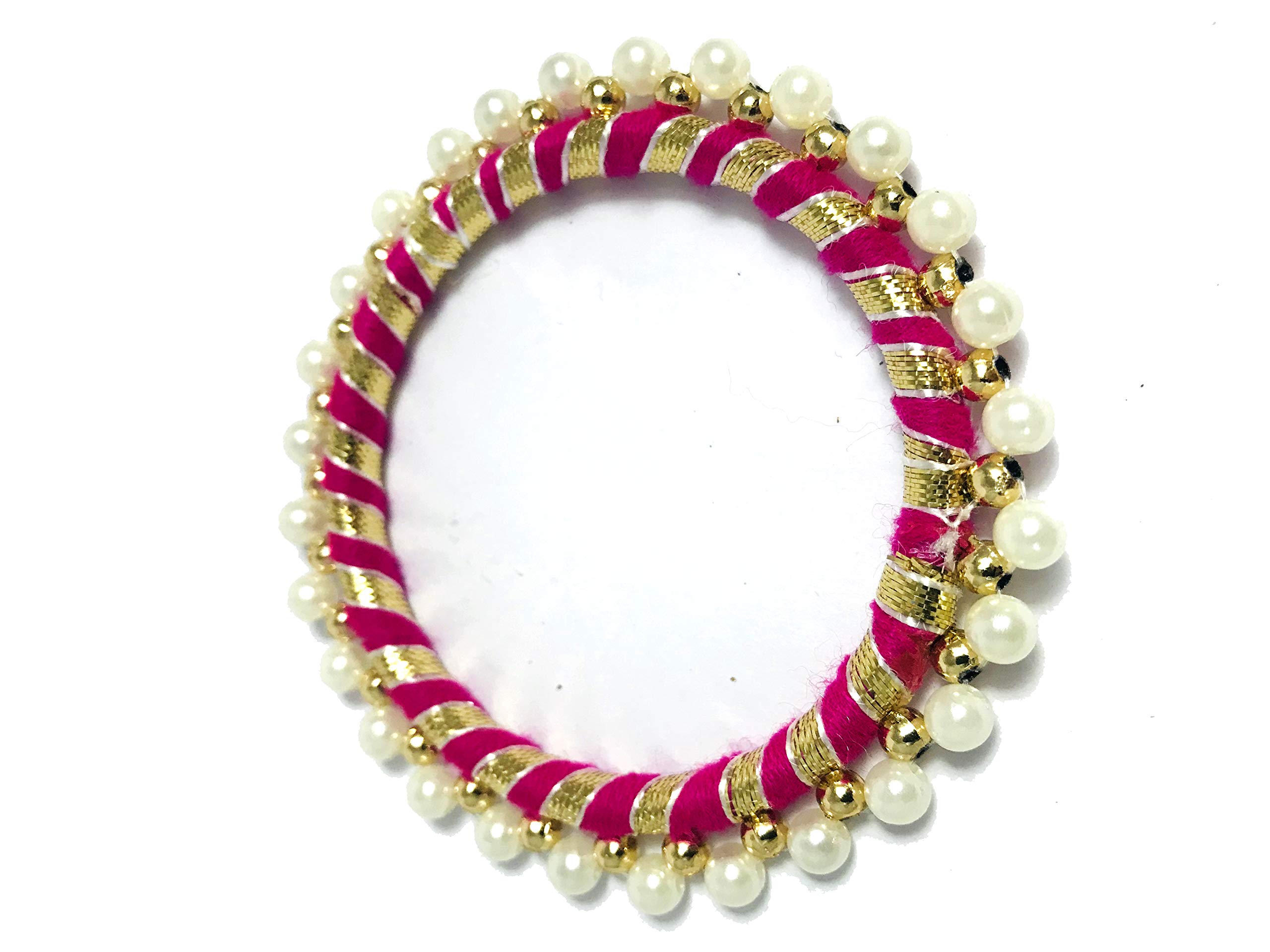 Evisha Pink Colour Round Shape Pearl Chakri/Bangles for Art Work 12 Pcs (B08H5TV8W5) Amazon Price History, Amazon Price Tracker