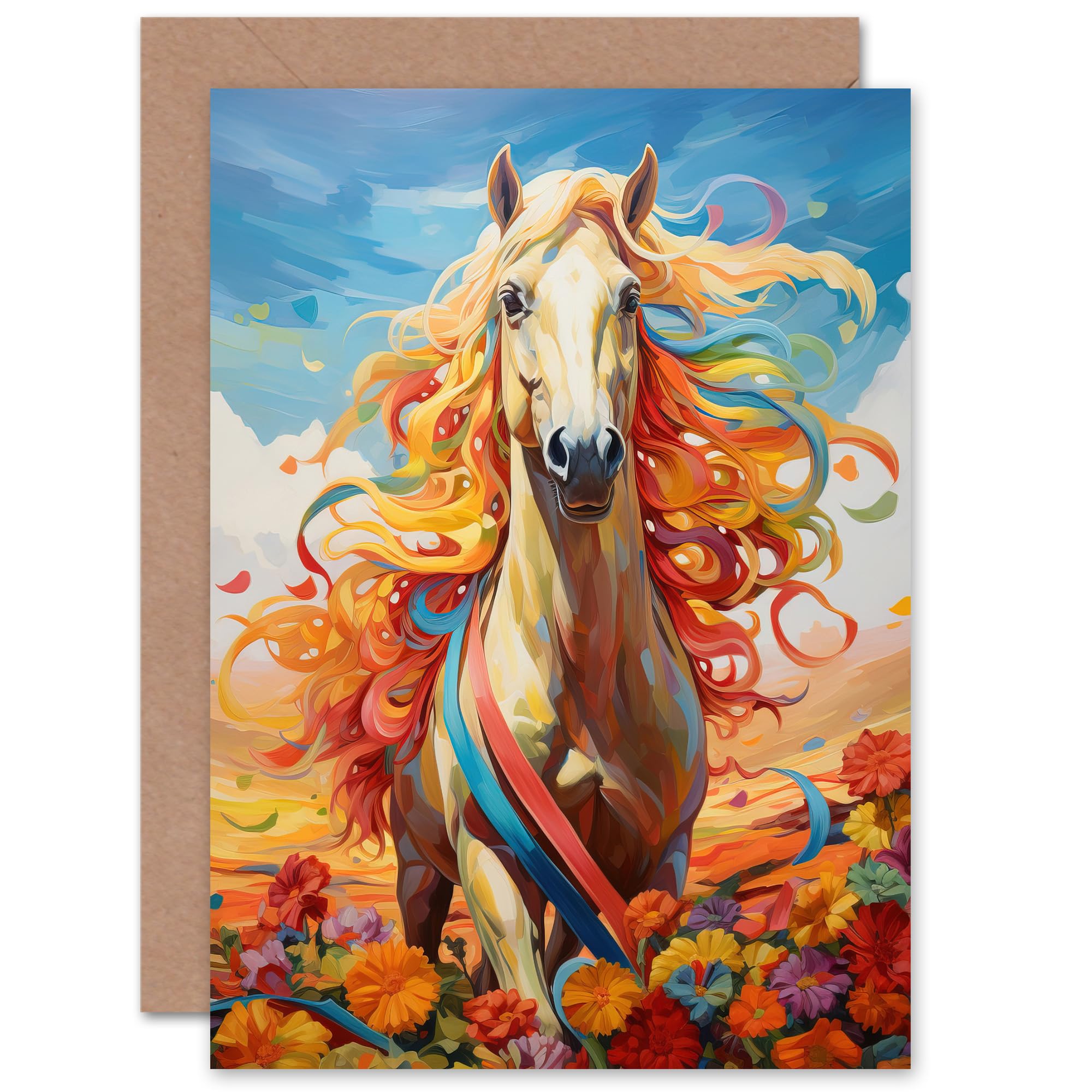 Artery8 Kids Fantasy Horse Greeting Card