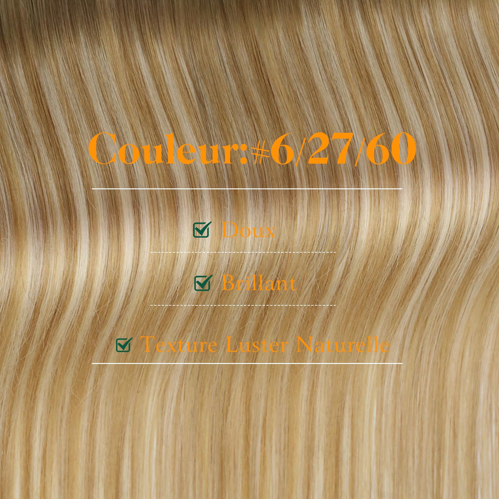 Kit Easyouth Extension Cheveux Naturel Adhesif Invisible et Extension Keratine Cheveux 2pack de 62760&16P22 Longueurs 16pouces (total 90g) Extensions à Bandes en Cheveux Humains - Résultat Naturel