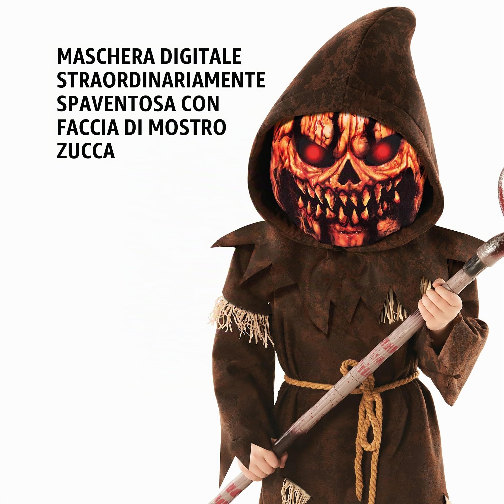 Morph Costume Spaventapasseri Bambino, Costume Halloween Bambino