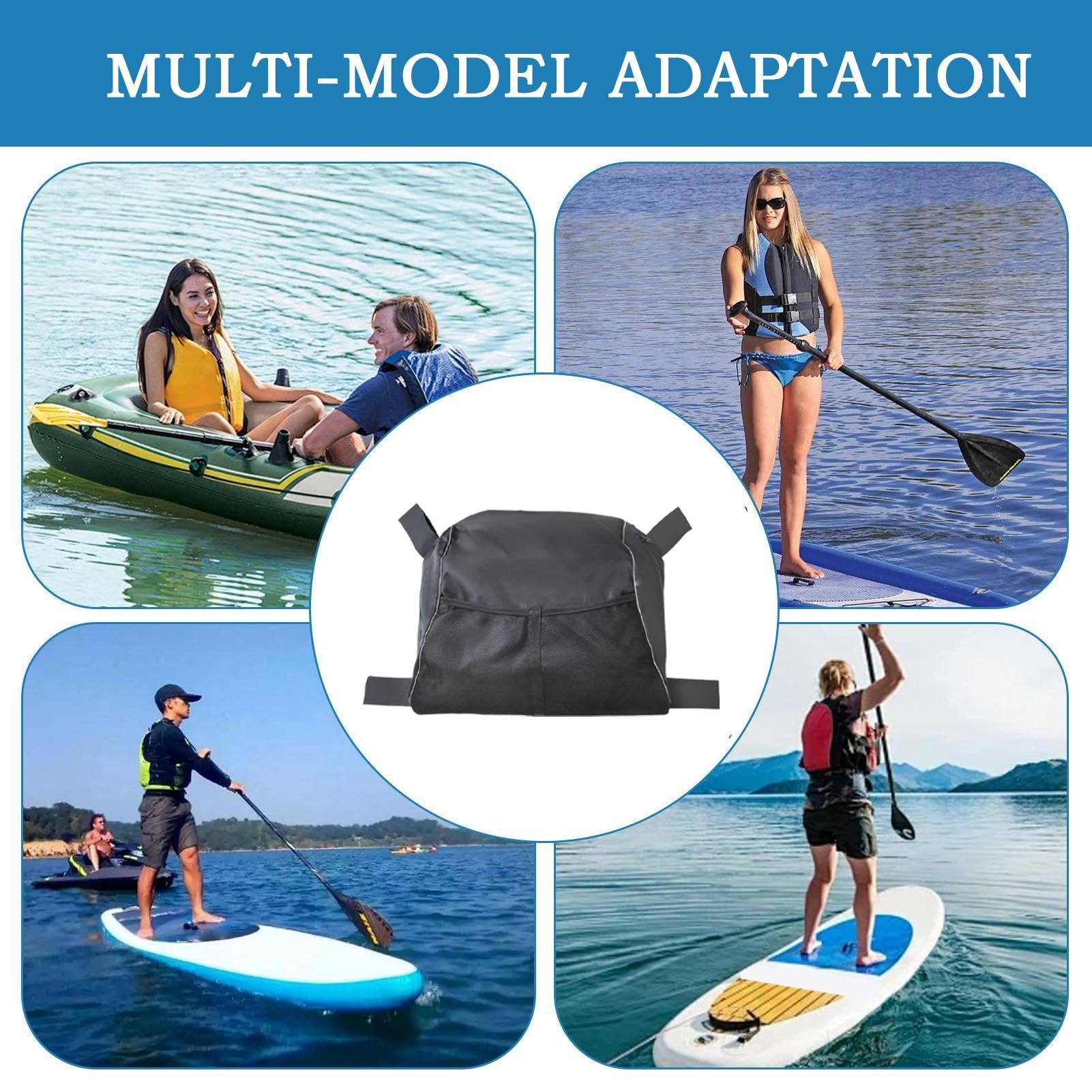 Borsa per paddleboard, kayak, accessorio per Sups, organizer in rete con scomparto isolato con cerniera per bevande, sport acquatici e touring, 1 pezzo