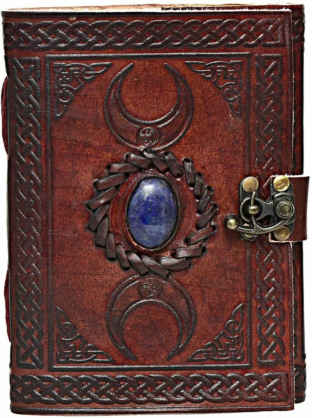 Carnet de croquis triple lune 18cm en cuir pour protéger vos notes - 8