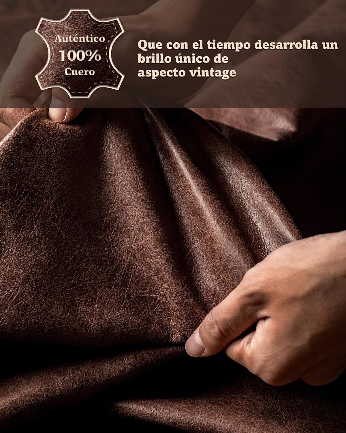 DODENSHA MagSnap Cartera para Hombre I Slim Wallet con Compartimento para Monedas XL para más de 10 Monedas I Tarjetero para Hombre para 10 + Tarjetas (Marrón Plateado)